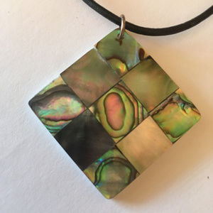 Abalone Pendant and Cord Necklace